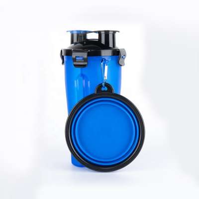 Dual Used Pet Water Bottle Feeder Portable Dog Water Hanging Dispenser Travel Dog Bowl Outdoor Dogs Water Bowl