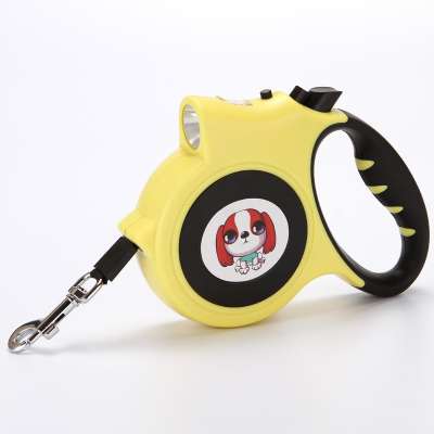 High quality Hands Free Anti-shock Retractable Dog Lead Pet Leash with LED light